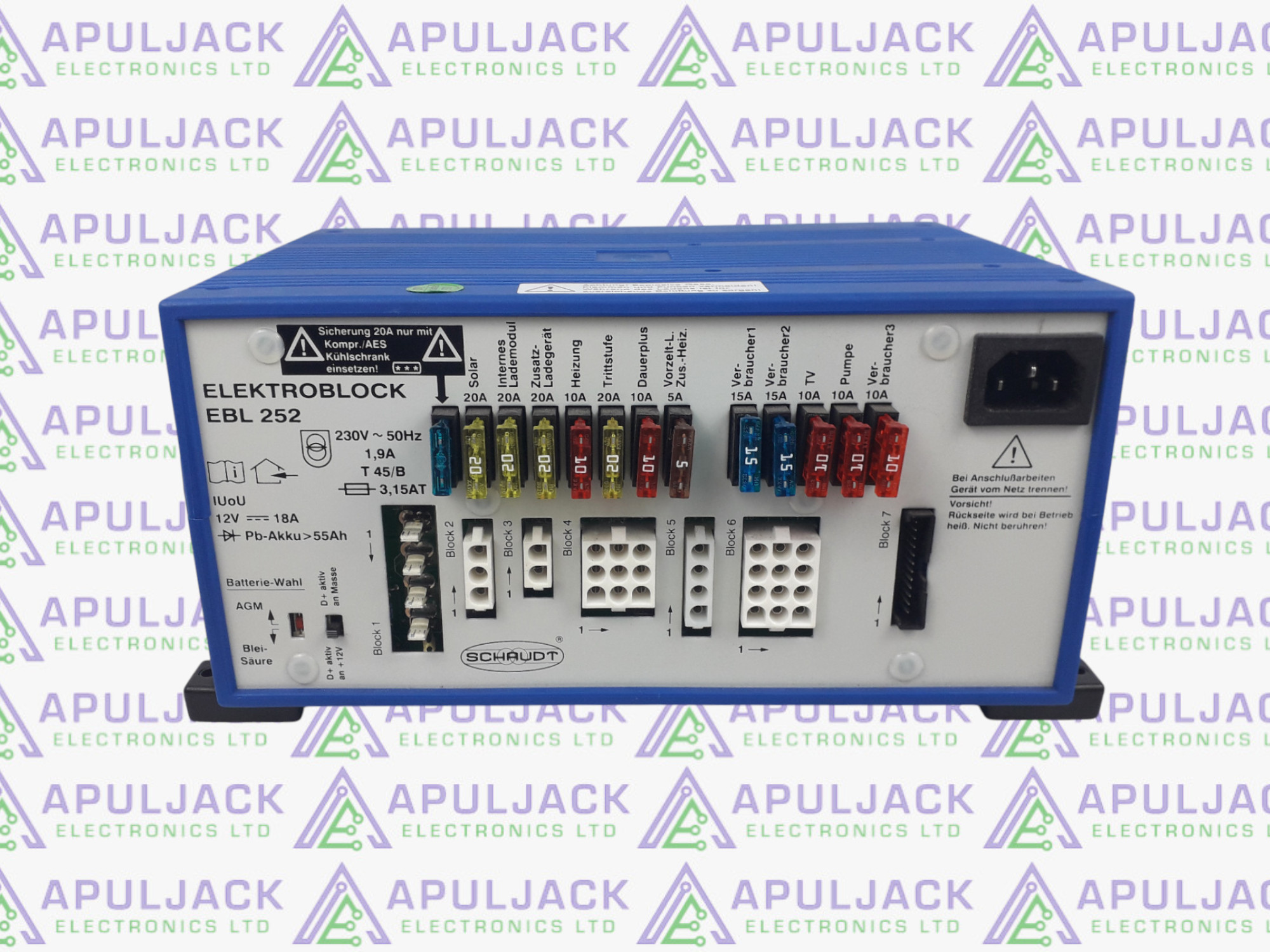 Schaudt/Lippert EBL 252 Fuseboard with Integrated Charger