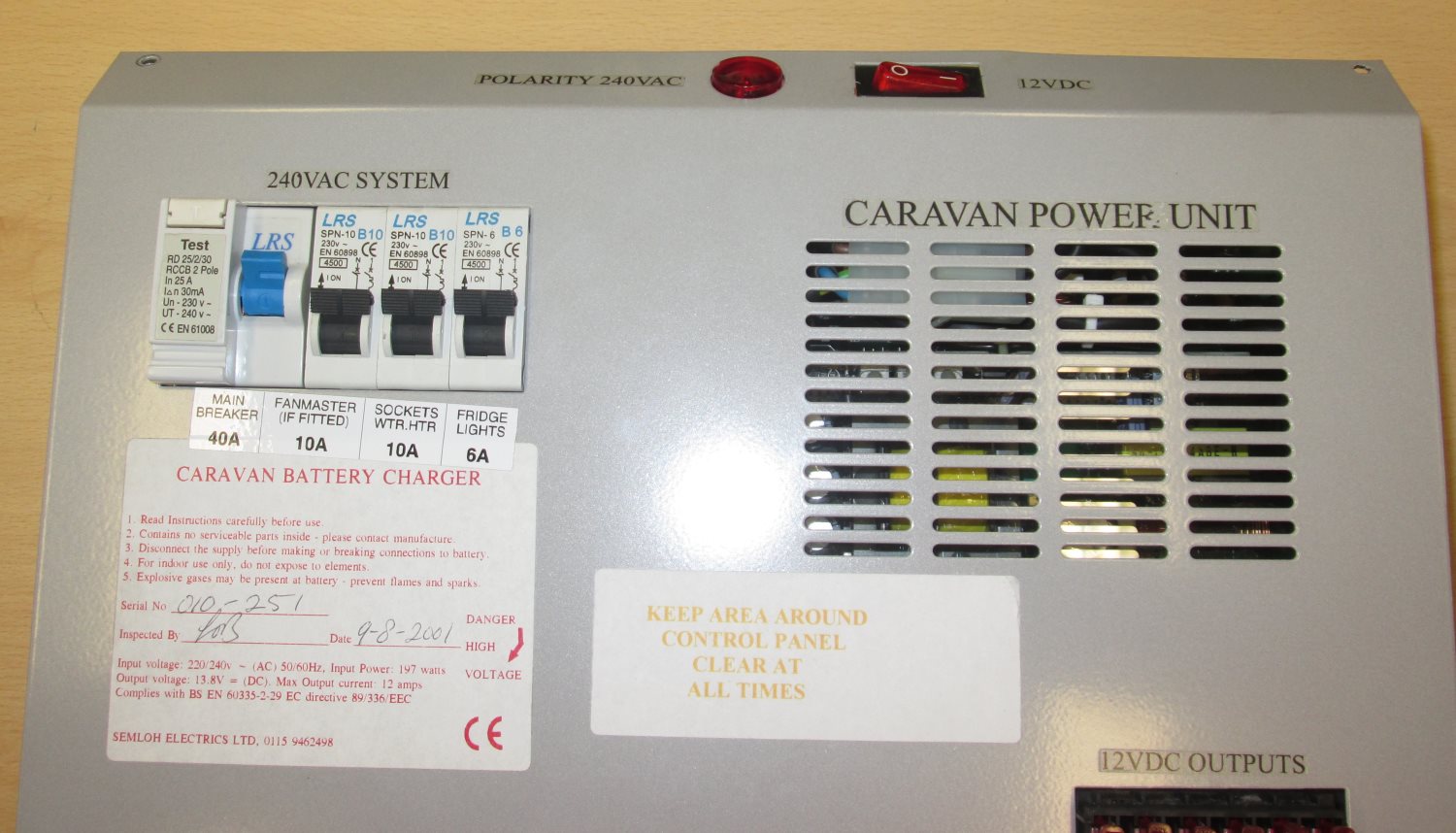 Plug In Systems PMS4 Fuseboard with Integrated Charger