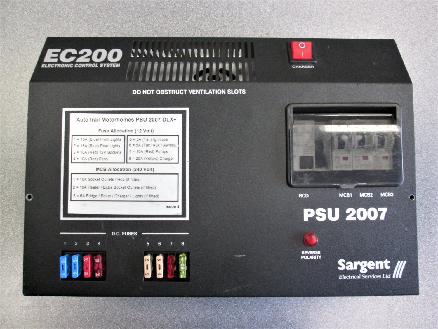 Sargent EC200 / PSU2007STD+ (1-Switch Version)