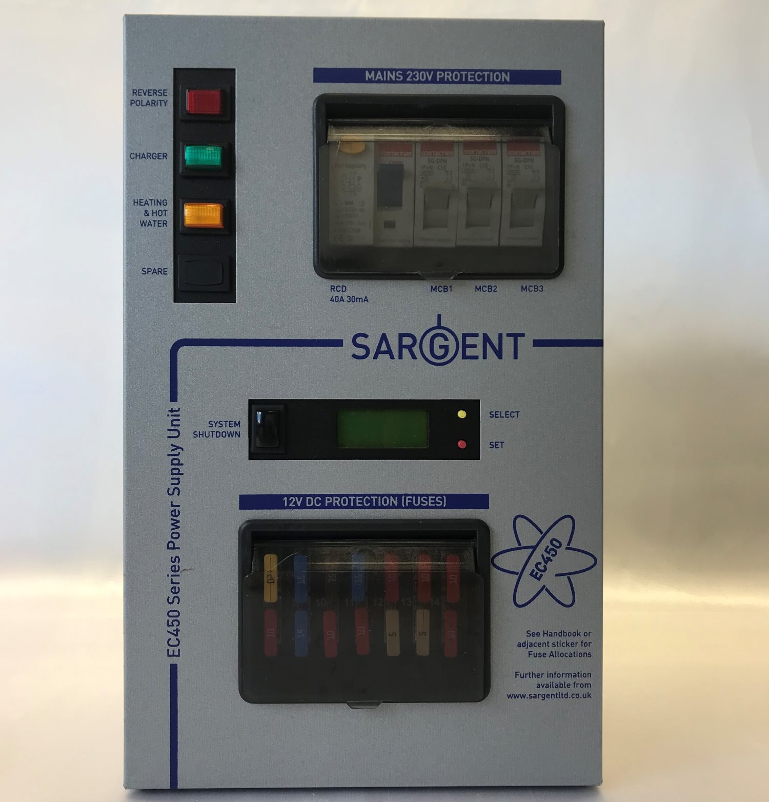 Sargent EC450 Fuseboard with Integrated Charger