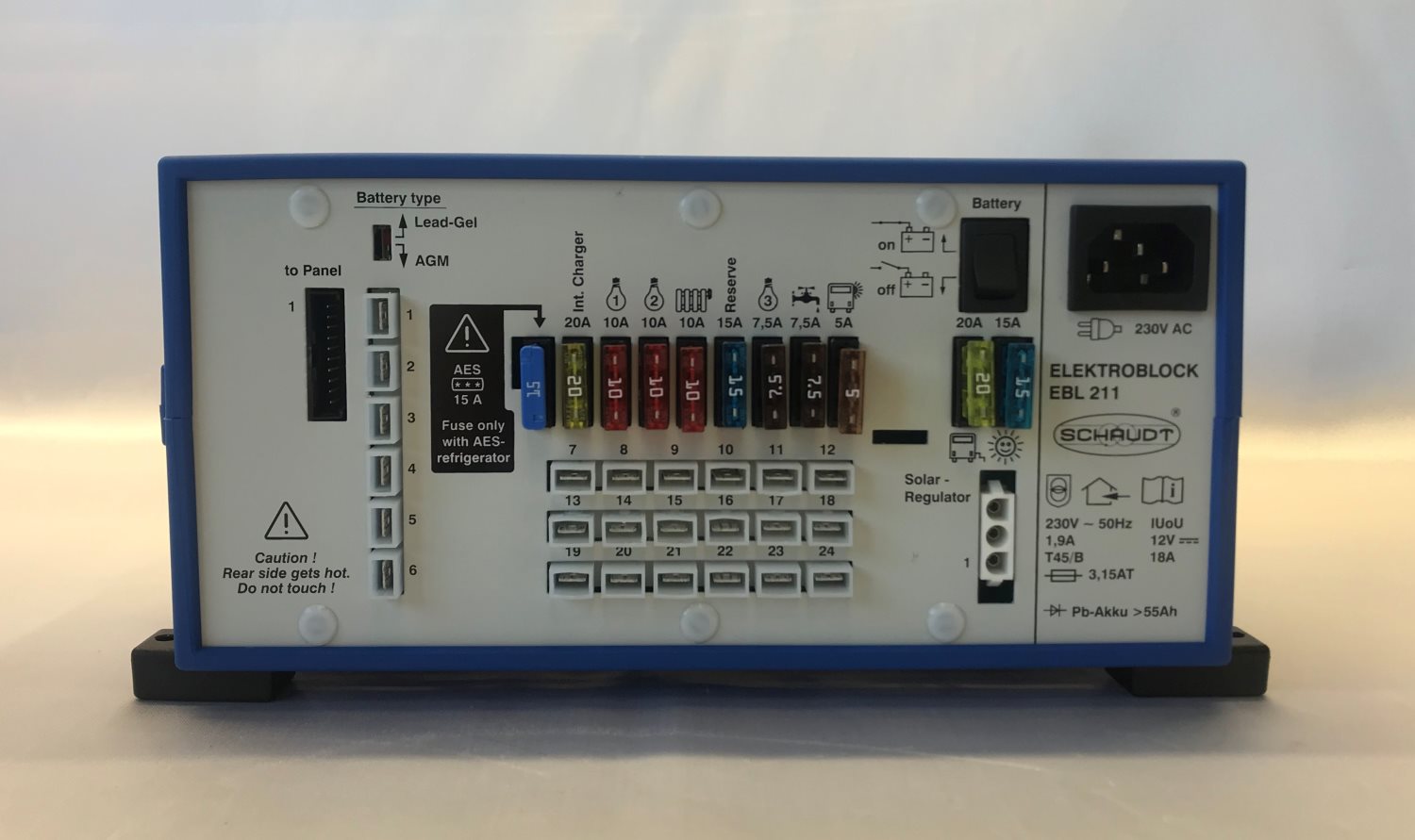 Schaudt/Lippert EBL 211 Fuseboard with Integrated Charger