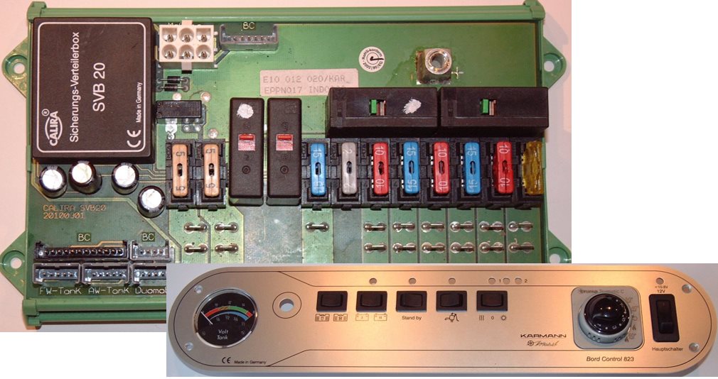 Calira SVB20 Fuseboard & BC823 Control Panel