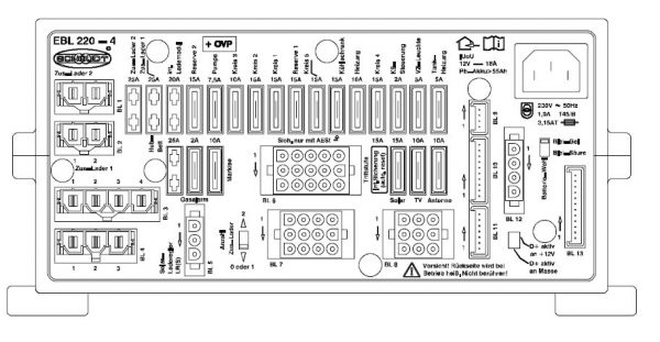 Schaudt/Lippert EBL220 Fuseboard with Integrated Charger - Image 4