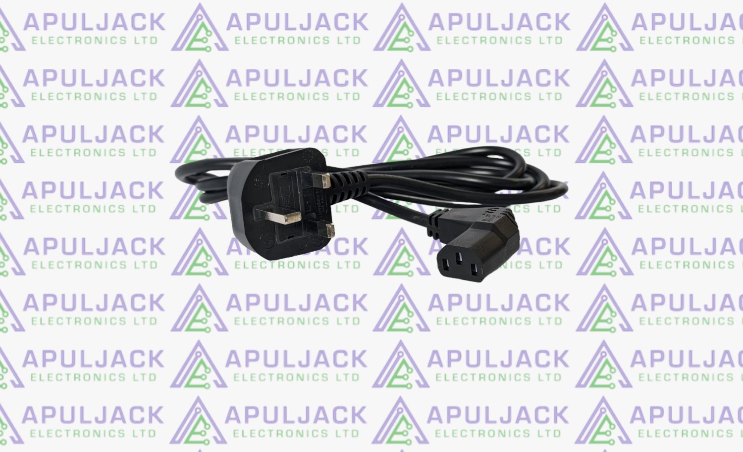 Right Angle IEC C13 'Kettle Connector' Power Cable (3-Pin Plug)