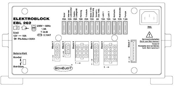 Schaudt/Lippert EBL 262 Fuseboard with Integrated Charger - Image 4