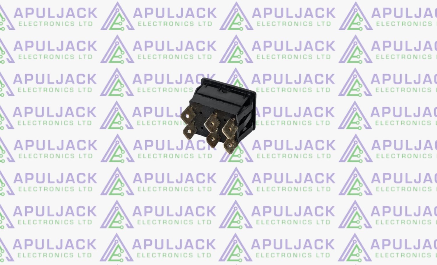 250V 16A DPDT Rocker Switch – Black