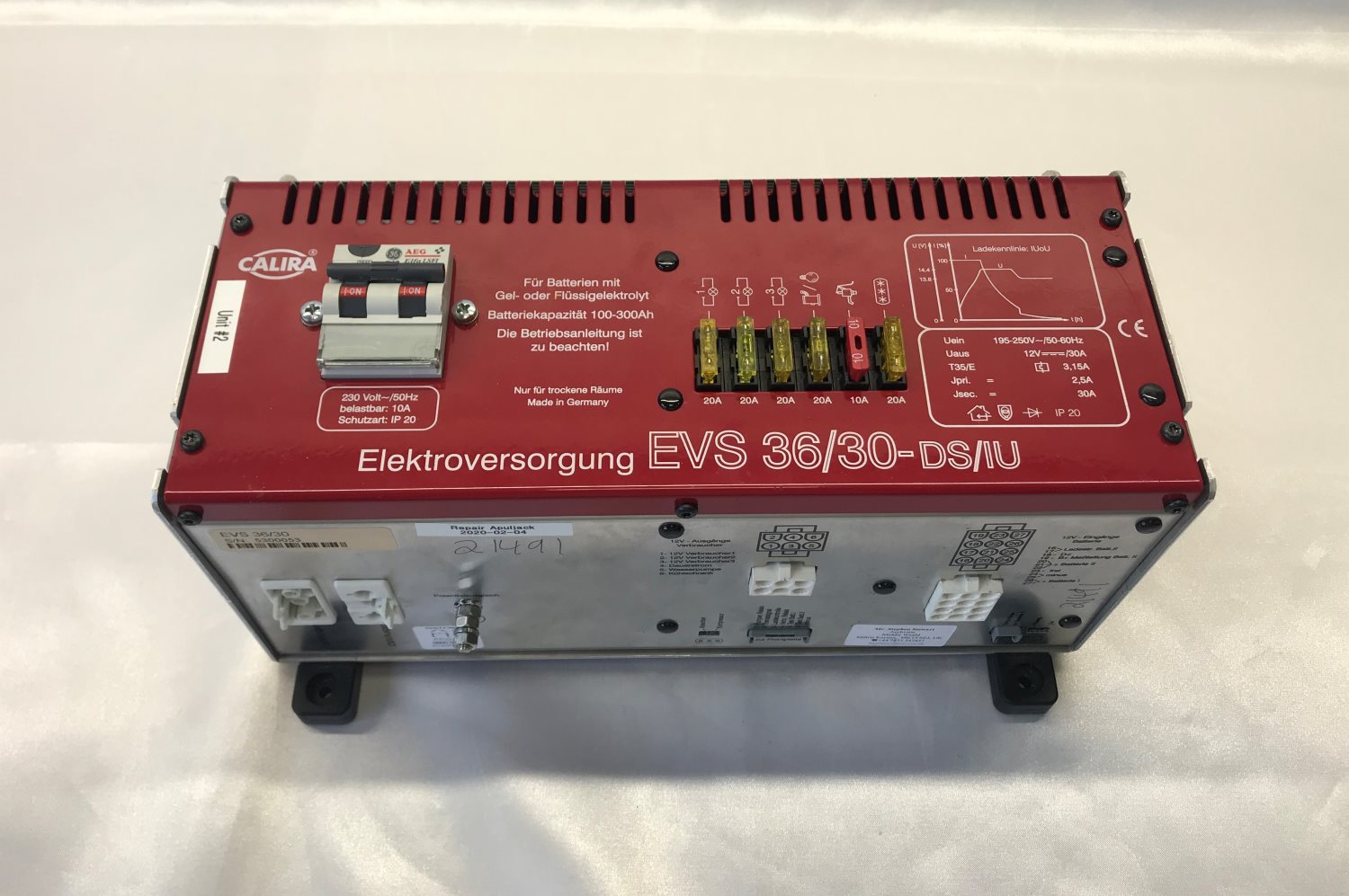 Calira EVS 36/30 Fuseboard with Integrated Charger