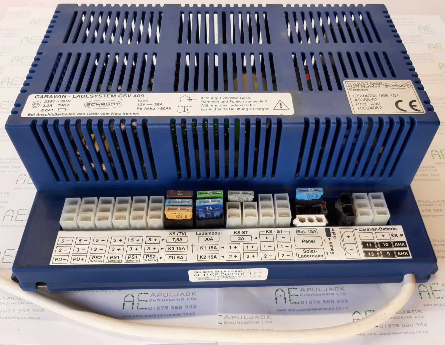 Schaudt/Lippert CSV409 Fuseboard with Integrated Charger
