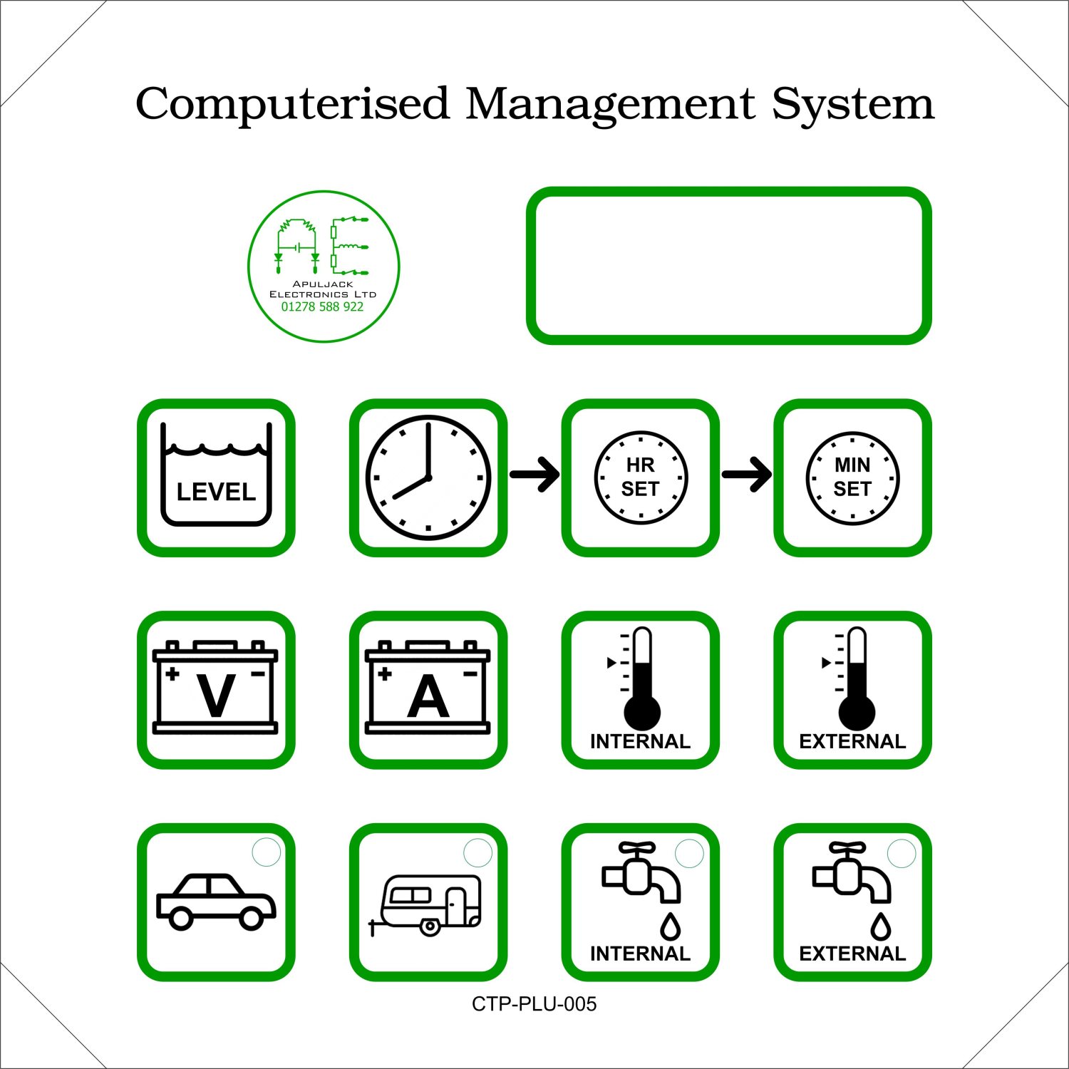 Plug In Systems 12 Button Square Control Panel