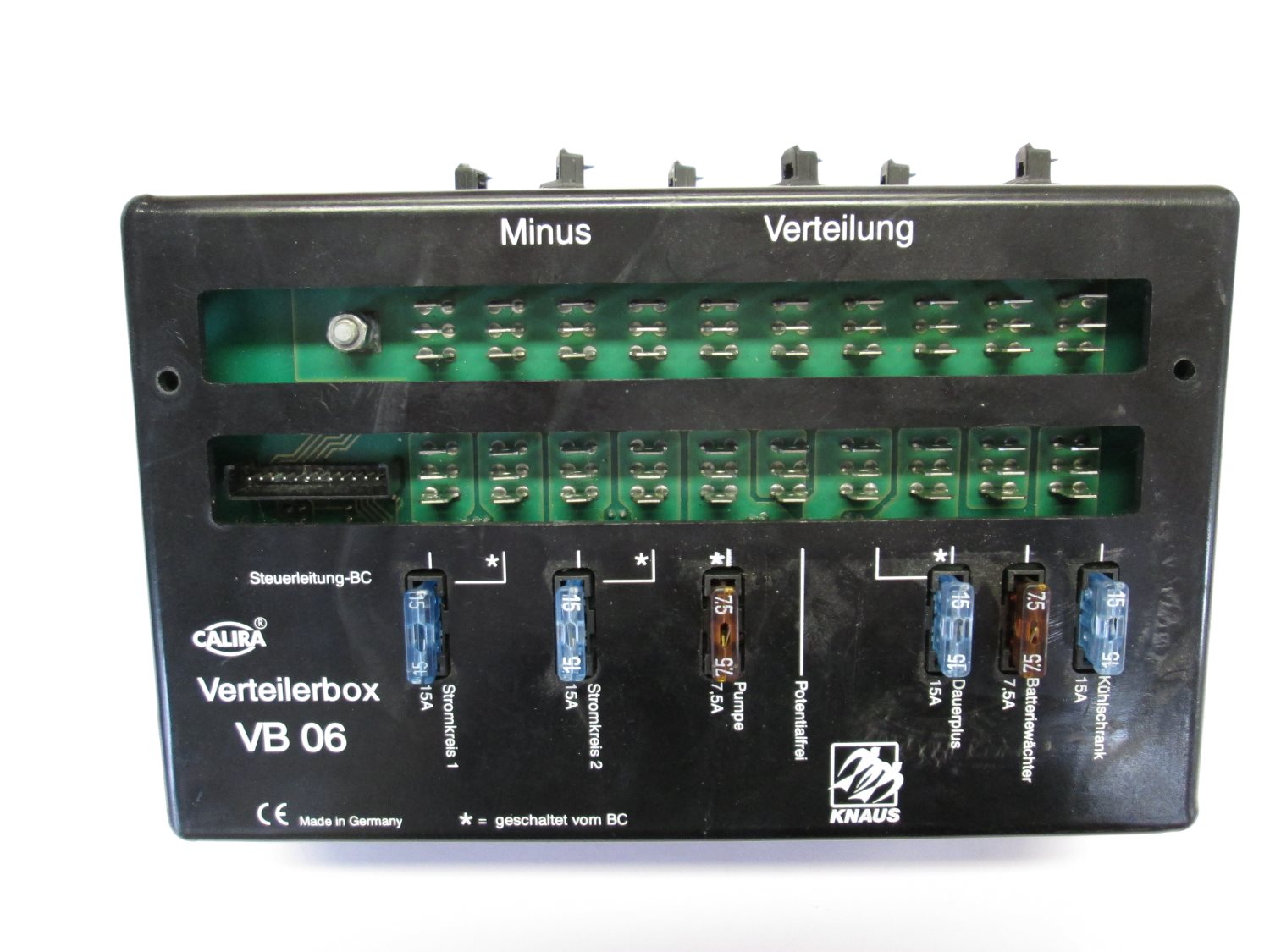 Calira VB06 Fuseboard & BC2004 Control Panel