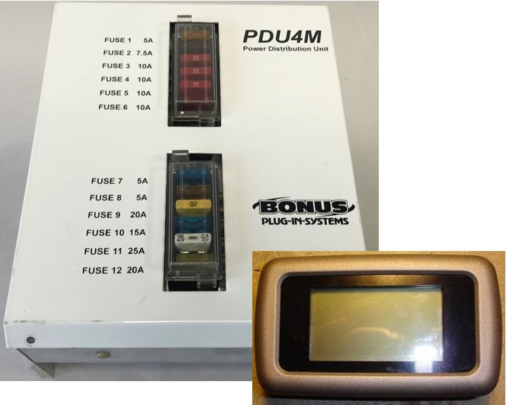 Plug In Systems PDU4M Fuseboard with Integrated Charger & ZF0251 Habitation Control Panel