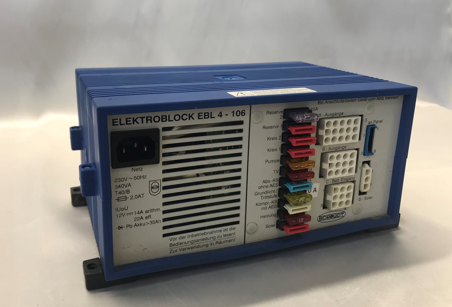 Schaudt/Lippert EBL 4 Fuseboard with Integrated Charger