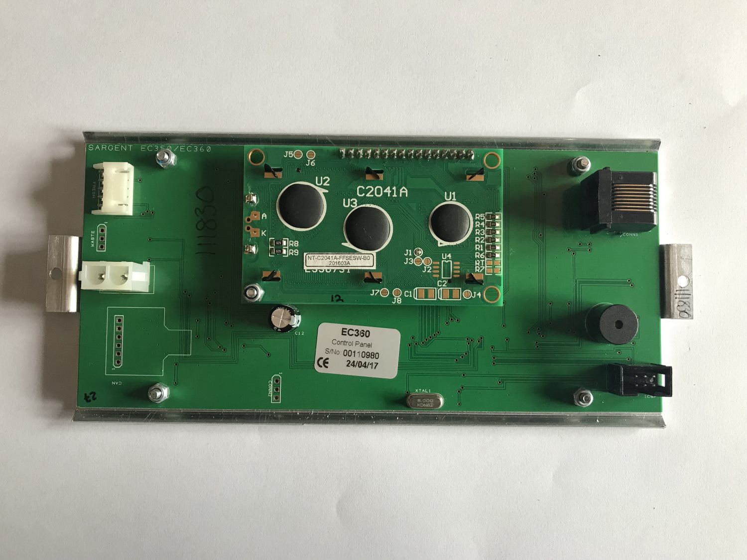 Sargent EC360 Control Panel