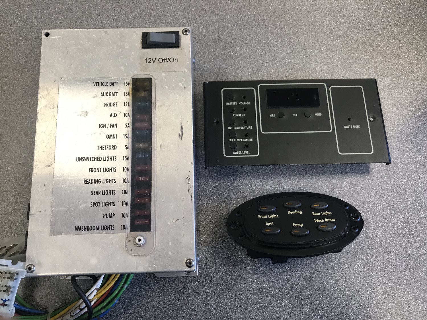 BCA 27B Control Panel, PCB-082 Oval Switch Panels and Paired Fuseboard