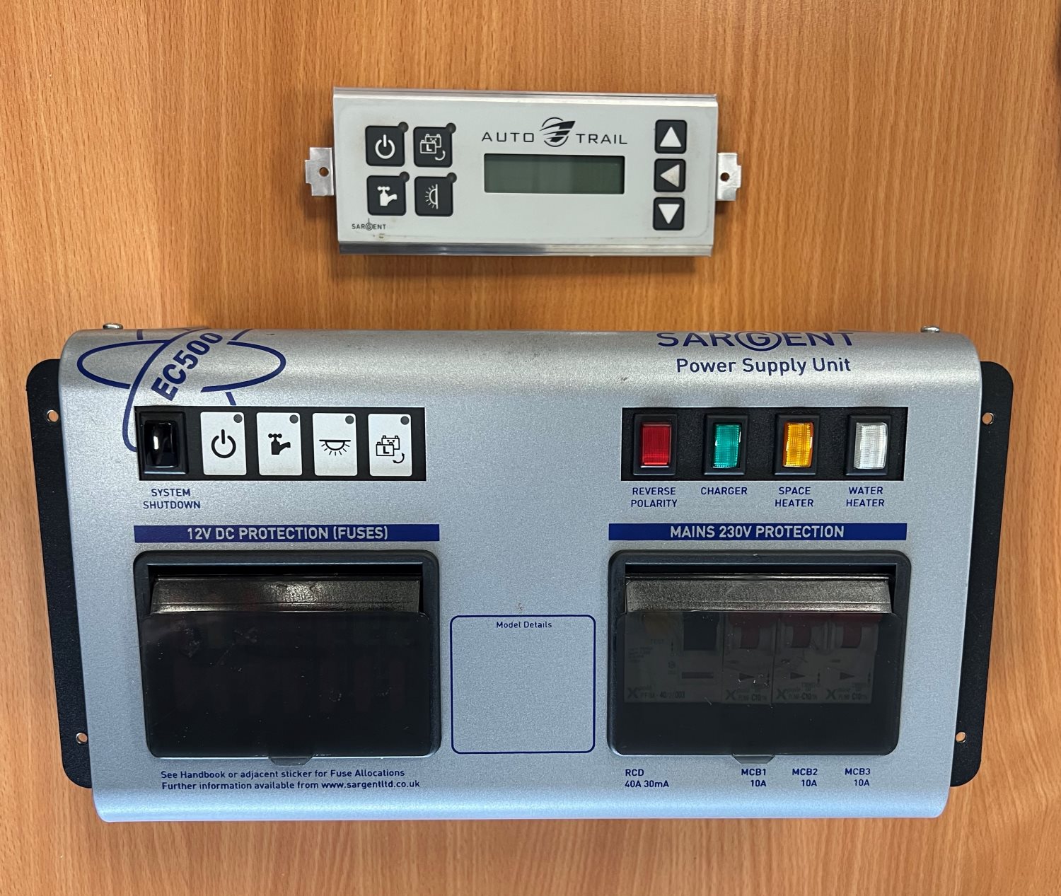 Sargent EC500 Fuseboard and EC300 Control Panel