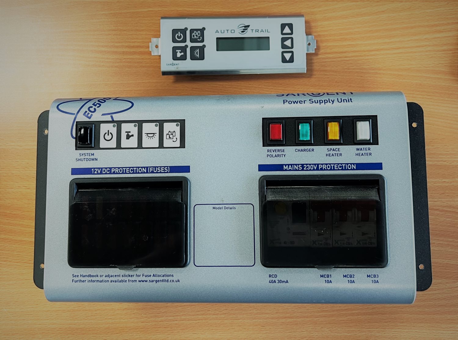 Sargent EC500 Fuseboard and EC300 Control Panel