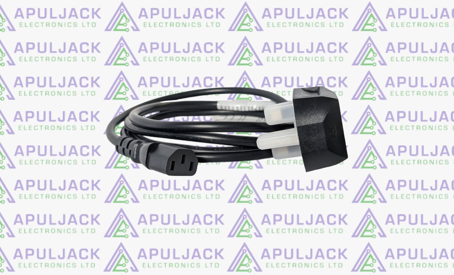 Straight IEC C13 'Kettle Connector' Power Cable (UK Mains Plug)